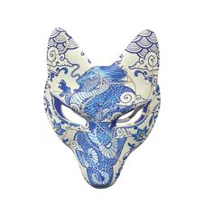 Masquerade Mask Fox, Masquerade Mask Design, Halloween Masquerade Party, Mask For Halloween, Mens Masquerade Mask, Dragon Mask, Kitsune Mask, Kitsune Fox, Japanese Mask