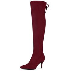 Our pointed toe over knee high boots have three colors (black/burgundy/leopard), featuring a plush fit courtesy of the thigh high design, and offer a neutral base for all of your outfits. Over Knee High Boots; Stiletto Heels; Pointed Toe; Side Zipper; Vamp: Faux Suede; Outsole: Rubber; Heel: ABS Heel Height: 3 1/8 inches. Burgundy Knee-high Winter Boots, Burgundy Knee-high Boots For Winter, Winter Knee-high Burgundy Boots, Chic Burgundy Knee-high Boots, Fitted Burgundy Boots For Winter, Fitted Burgundy Heeled Boots For Winter, Elegant Burgundy Knee-high Boots, Trendy Fitted Burgundy Boots, Fitted Burgundy Boots For Fall