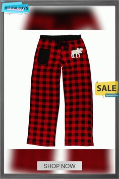 Men's Loungewear Pajama Pant Lounge Pants Animal Grid / Plaid Simple Comfort Home Daily Knit Warm Breathable Long Pant Pant Elastic Waist Winter Red Leisure Red Bottoms With Pockets, Red Sweatpants For Winter Loungewear, Casual Red Lounge Pants, Casual Red Lounging Pants, Casual Red Sleepwear For Fall, Casual Cotton Pants For Christmas, Casual Christmas Loungewear Bottoms, Cozy Red Cotton Bottoms, Comfortable Red Bottoms For Lounging