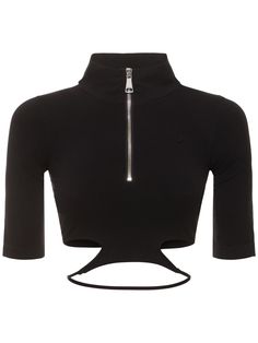 Find Andreadamo Sculpting Jersey Cutout Top on Editorialist. Front half zip closure. Cutout details. SIZING:,XXS/XS = XXS,S/M = S,L/XL = L,XXL. Model is wearing a sizeS