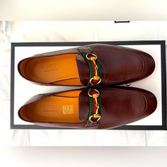 Crafted From Soft Brown Leather, The Loafer's Refined Shape Is Enriched With A Combination Of Two Of The House's Most Distinct Codes: New Never Worn!!!! Made In Italy ! Size 7 1/2 Gucci Loafers, Shoes Gucci, Soft Brown, Gucci Shoes, Loafer Shoes, Brown Leather, Men's Shoes, In Italy, Loafers