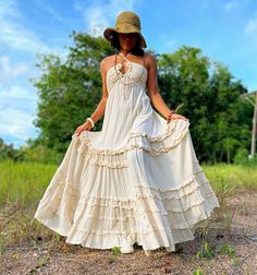 Flowy Bohemian Gown, Bohemian Long Summer Gown, Bohemian Maxi Beach Gown, Flowy Bohemian Floor-length Gown, Bohemian Flowy Floor-length Gown, Bohemian Floor-length Spring Gown, Summer Bohemian Floor-length Gown, Spring Bohemian Floor-length Gown, Flowy Bohemian Gown For Spring