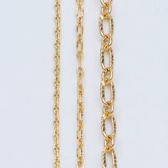 Material: 18K gold plated on brass, color not easily tarnish, lead nickel free Quantity: 1 meter=3.3 feet Size: 2/ 2.5 /5mm thick, you choose size (see Pic 2) (oval link size: 2x3.5mm, 2.5x4.5mm, 3.4x6.3, 5x9mm) ❤ See more chains here: ❤ https://www.etsy.com/shop/Nbeads?ref=hdr_shop_menu&search_query=LK Gold Oval Link Figaro Chain Bracelet, Gold Figaro Chain Bracelet With Oval Links, Gold Chain Bracelet With Figaro Chain And Rectangular Links, Gold Link Chain Bracelet With Cable Design, Gold Figaro Chain Necklace With Oval Links, Gold Figaro Chain Link Necklace, Gold Cable Chain Necklace For Jewelry Making, Gold Figaro Chain Necklace With Rectangular Links, Split Ring