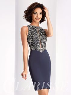 Sophisticated Beaded homecoming dress in gray or burgundy. Tight fitted short homecoming dress or wedding guest dress | Promgirl.net Sophisticated Cocktail Dress, Embellished Cocktail Dress, Dress Couture, Embellished Shorts, Column Skirt, Sleeveless Short Dress, Couture Candy, Long Evening Gowns