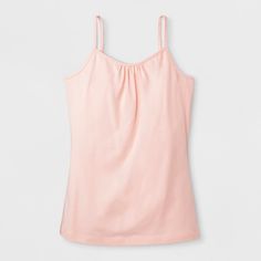 Girls' Favorite Cami - Cat & Jack : Target Pink Loungewear Tops With Adjustable Straps, Basic Solid Spaghetti Strap Tops, Basic Cotton Top With Spaghetti Straps, Basic Cotton Camisole With Spaghetti Straps, Basic Cotton Cami Camisole, Casual Stretch Camisole For Daywear, Solid Tops With Built-in Bra For Daywear, Basic Spaghetti Strap Camisole For Spring, Spring Stretch Camisole For Daywear