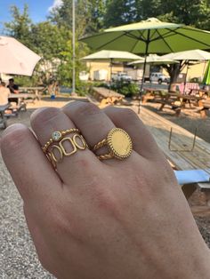 Gold and silver colored ring that comes in either mixed or solid gold sizes 6-8. Material Trend, Mixed Metal Rings, Wholesale Gifts, Custom Bridal, Metal Ring, Color Ring, Mixed Metals, Instagram Shop, Metal Rings