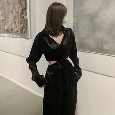 44488005124318|44488005157086|44488005189854 Solid Color Long Sleeve Shirt For Night Out, Black Collared Blouse For Office, Long Sleeve Evening Shirt For Spring, Chic Black Collared Blouse, Chic Black Collar Blouse, Long Sleeve Solid Color Blouse For Night Out, Chic Black Blouse With Collar, Casual Long Sleeve Blouse For Evening, Casual Long Sleeve Evening Blouse