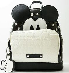 Find many great new & used options and get the best deals for Mickey Mouse 10" Faux Leather Disney Backpack Purse Lady Carry All Travel Bag at the best online prices at eBay! Free shipping for many products! Disney Backpack Purse, Disney Leather Backpack For Disney Trips, Disney Leather School Bags, Disney Leather Backpack For School, Disney Leather School Backpack, Cute Mickey Mouse Standard Backpack, Black Character Backpack For Everyday Use, Cute Mickey Mouse Bags For Travel, Disney Leather Backpack