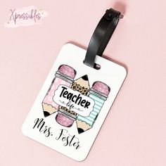 Personalized Custom bag tag / custom luggage tag features a name, photo, or logo and optional second side. Makes a great gift for anyone! ✨ PROPS ARE NOT INCLUDED, listing is for one bag tag only - Sizes are approximate, colors are representations as your screen and resolution may display the color differently, and picture of decal is not to scale. ✨ Tag measures approx 3.9" high x 2.7" wide ✨ Design is UV printed onto the tag which means it is permanent! No stickers or decals on this item. The Custom Bag Tags, Personalized Bag Tags, Custom Luggage, Personalized Luggage, Travel Luggage Tag, Custom Luggage Tags, Gift Teacher, Personalized Tags, Bag Tag