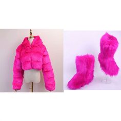 Large Faux fur coat with matching boots (size 10) Spring Faux Fur Coat With Faux Fur Trim, Fluffy Fur Coat For Winter Party, Fluffy Winter Party Fur Coat, Winter Party Fur Coat With Faux Fur Trim, Fluffy Faux Fur Coat For Winter, Winter Faux Fur Coat With Faux Fur Lining, Winter Faux Fur Coat With Feather Trim, Fluffy Faux Fur Winter Coat, Winter Fluffy Faux Fur Coat