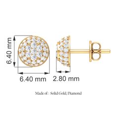 Product Details This Stud Earring is embellished with Round Shape Diamond in a Prong Setting. The Bridal Stud Earring with Screw Back safety is a superb Wedding E for a woman Product Information SKU SHP-EARRINGS072018578 Length 6.4 mm Width 6.4 mm Height 2.4 mm Weight 1.12 gm (Approximate) DIAMOND INFORMATION No.of Stones 76 Pieces Total Weight 0.55 Carat (Approximate) Dimension(approx) Round-1.20X1.20 mm-14 PcsRound-1X1 mm-62 Pcs Color HI Cut Brilliant Shape Round Setting Type Prong-Setting Qua Yellow Gold Halo Cluster Earrings For Wedding, Yellow Gold Halo Earrings For Wedding, Gold Earrings With Pave Setting, Yellow Gold Halo Setting Earrings For Wedding, Yellow Gold Earrings With Halo Setting For Wedding, Gold Cluster Earrings With Pave Setting, Gold Diamond Cluster Earrings With Pave Setting, Gold Cluster Earrings With Pave Set Diamonds, Gold Cluster Earrings With Pave Setting For Formal Events