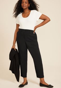 Plus Size Idealist High Rise Tapered Pant  - Tapered Pant, Maurices Plus Size, Tapered Pants, List Style, A Plus, Bottoms Pants, Ankle Length, High Rise, Spandex