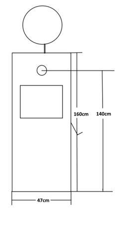 a drawing of a toilet and sink with measurements