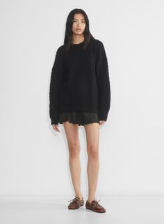 PEGGY SWEATER | Aritzia Peggy Sweater, Aritzia Outfit, Big Comfy Sweaters, Big Sweater, Sweater Aritzia, Aritzia Sweater, Skirt Sweater, Wardrobe Makeover, Denim Short Dresses