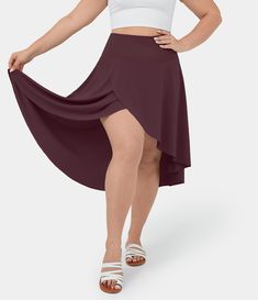 Women’s Breezeful™ High Waisted Asymmetric Ruffle High Low Flowy 2-in-1 Quick Dry Dance Plus Size Skirt - Halara Tennis Skirt Black, High Low Maxi Skirt, Flowy Mini Skirt, Black Tennis Skirt, Midi Skirt Casual, Skirt Aesthetic, Plaid Pleated Mini Skirt, White Tennis Skirt, Plus Size Skirt