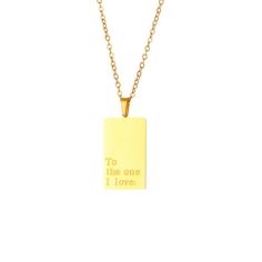 Looking for a piece of jewelry that truly reflects your individuality? Look no further than our 2023 Individuality Message Tarot Necklace Pendant. The trendy square pendant design is unlike anything else you'll find on the market, making it the perfect statement piece for anyone who wants to stand out from the crowd. Unique Design: The square pendant design sets this necklace apart, adding a touch of individuality to your style. High-Quality Materials: Crafted from high-quality 316L stainless st Minimalist Rectangular Pendant Jewelry For Mother's Day, Meaningful Rectangular Necklaces For Gifts, Meaningful Rectangular Necklace For Gift, Meaningful Gift Necklace, Sterling Silver Rectangular Pendant For Anniversary, Charm Necklace With Square Pendant As Gift, Minimalist Square Pendant Necklace For Mother's Day, Minimalist Dog Tag Necklace For Gift, Tarnish-resistant Rectangular Pendant Necklace For Anniversary