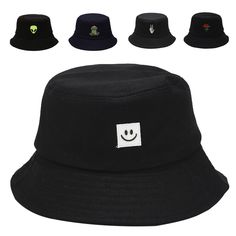 PRICES MAY VARY. 【MATERIAL】Gadfary bucket hat is made of high quality cotton, soft, lightweight and breathable, keep you comfortable. 【SIZE】Bucket Cap is one size, circumference: 22~23 inches/ 56~58cm, brim: 2 - 2.3 inches/5~6cm, one size fits most adult women and men. 【PORTABLE】Lightweight bucket cap is easy to fold，it is convenient for you to carry it everywhere. 【SIMPLE DESIGN】Black, white color is simple and classic, it is great for daily wear, differenct patterns can show that you are diffe Black Cotton Sun Hat For Summer, Black Cotton Hat For Summer, Summer Cotton Hat In Black, Black Cotton Summer Sun Hat, Black Cotton Summer Hat, Summer Black Cotton Hat, Black Cotton Bucket Hat For Summer, Black Cotton Summer Bucket Hat, Black Bucket Hat With Letter Print