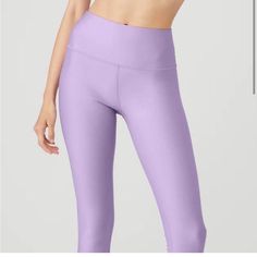 Alo Yoga Airlift Legging High Waist Violet Skies Xxs Nwt Sold Out Color Alo Yoga Stretch Bottoms In Solid Color, Alo Yoga High Stretch Athleisure Bottoms, Stretch Alo Yoga Bottoms, Alo Yoga Fitted Functional Bottoms, Alo Yoga Functional Fitted Bottoms, Sporty High Stretch Alo Yoga Bottoms, Alo Yoga Leggings With 4-way Stretch For Yoga, Alo Yoga Compression Athleisure Bottoms, Alo Yoga 4-way Stretch Athleisure Bottoms