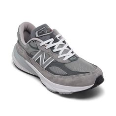 Introducing the New Balance 990 V6 Running Sneakers-the classic runner reimagined for today's lifestyle athlete. This sneaker blends the heritage 990 design with modern performance features including breathable mesh and FuelCell cushioning for long-lasting comfort on all your adventures. Durable blown rubber delivers traction wherever the day takes you, while ENCAP technology ensures supportive cushioning mile after mile. Updated styling maintains the 990's legacy look for both the gym and every Classic Lace-up Walking Shoes With Air Cushioning, Classic Lace-up Running Shoes For Errands, New Balance Classic Sneakers For Light Sports, Classic New Balance Sneakers For Light Sports, Classic High-top Running Shoes For Light Sports, Classic New Balance Sneakers For Jogging, Classic Gray Running Shoes With Air Cushioning, Classic Gray Running Shoes With Medium Fit, Classic New Balance Lace-up Running Shoes