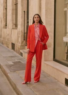 THE FAVORITE PANT The Suits, Suiting Fabric, Red Suit, Favorite Daughter, The Favorite, Stand Tall, Red Fashion, Suits You, Suits For Women