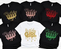 Birthday Gang Shirts, Funny Birthday Group Shirts, Birthday Shirts Womens Group, Birthday Squad Shirts Ideas For Women, Birthday T Shirts Ideas For Women, Adult Birthday Shirts For Women, Birthday T Shirts Ideas For Group, Birthday Tshirts Group, Birthday Crew Shirts Ideas