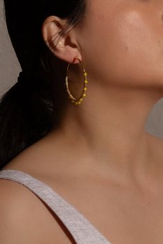 Add a touch of color to your look with these cute hoops, handcrafted using the intricate macrame technique. Each pair features beautiful beads that create an understated color statement, making these earrings a must-have addition to any jewelry collection. Lightweight and versatile, they pair perfectly with any outfit, whether you're dressing up for a special occasion or adding a chic touch to your everyday style. These earrings are a staple item, embodying both craftsmanship and contemporary fa Intricate Macrame, Contemporary Fashion, Turks And Caicos Islands, Fashion Details, Everyday Style, Trinidad And Tobago, Earring Necklace, Caribbean Netherlands, Bridal Jewelry