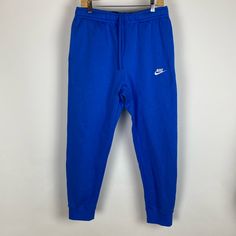 New Nike Sportswear Club Fleece Mens Size L Jogger Sweatpants Blue Bv2671 403 New With Tag. Waist Flat 15.5” Inches Across. Inseam 27.5” Inches. Moisture-wicking Fleece Sportswear Pants, Moisture-wicking Fleece Pants For Sportswear, Moisture-wicking Fleece Sport Pants, Blue Sweats For Streetwear During Sports Season, Athleisure Fleece Sports Pants, Nike Fleece Sports Bottoms, Nike Fleece Bottoms For Sports, Nike Moisture-wicking Winter Bottoms, Nike Sports Bottoms For Winter