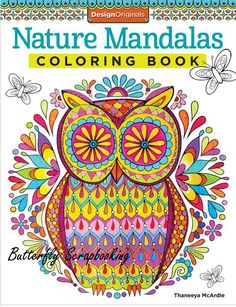 an adult coloring book with an owl on it