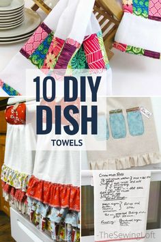 10 diy dish towels that are easy to sew and great for the kitchen