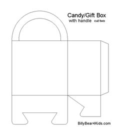 a candy box with handle cut out