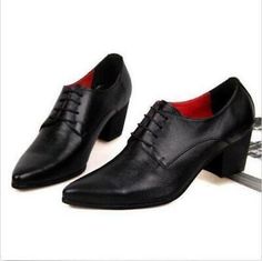 ad eBay - Mens Oxfords Formal Dress Shoes Lace Up Pointy Toe Cuban Heels Leather - Buy Now, click the link (eBay) Formal Dress Lace, Formal Dress Shoes, Leather Shoe Laces, Ankle Boots Dress, Casual Pumps, Lace Formal Dress, Cuban Heels, Open When, Shoes Lace