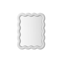 a white square frame with scalloped edges on a white background for text or image