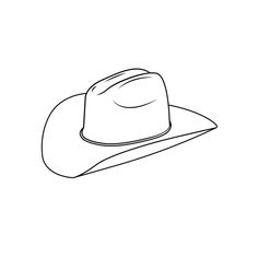 a drawing of a cowboy hat