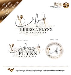 logo design and branding package for hair stylist