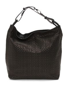 GIANNOTTI black leather basket woven tote bag new with tags Straps: adjustable black leather top carry handle Material: purse body composed of black woven leather design Closure: magnetic disc closure Compartments: one interior zip pocket, two interior slip pockets Dimensions: 18"W x 15"H The bag will be shipped within three business days of receiving payment. Returns accepted within 30 days of receiving the item and in the same condition as received. Leather Basket, Black Leather Top, Basket Woven, Woven Tote Bag, How To Make Handbags, Tote Handbag, Leather Design, Leather Top, Rebecca Minkoff Hobo