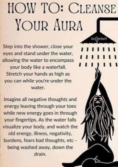 Cleanse Your Aura, Attract Positivity, Remove Negativity, Spiritual Psychology, Bad Thoughts, Healing Affirmations, Energy Healing Spirituality, Spiritual Cleansing, Energy Cleanse