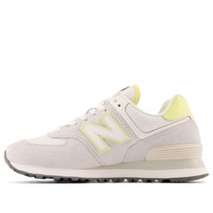 (WMNS) New Balance 574 'Grey Matter Maize' WL574QD New Balance 547, New Balance 574 Grey, 574 New Balance, New Balance Style, Trail Design, Gray Matters, New Balance 574, Hype Shoes, New Balance Women