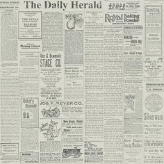 the daily herald newspaper is shown in black and white