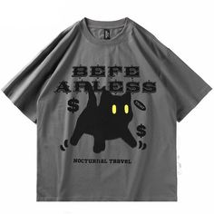 Dimensions: Black Cat Print, Be Fearless, Women Streetwear, Streetwear Y2k, Streetwear Tshirt, Streetwear Women, Dream Clothes, Mens Streetwear, Outfit Inspirationen