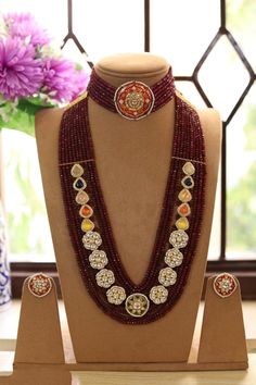 Very Gorgeous and elegant Polki stone Necklace with  Matching Choker Necklace And Earrings Versatile. Can be  paired with number of outfits. Perfect to wear at weddings occasions. Highest quality and craftsmanship Please let me know if you have any questions Traditional Round Kundan Necklace With Stones, Kundan Beaded Necklace With Meenakari For Puja, Traditional Round Bridal Necklace With Stones, Party Kundan Necklace With Cutdana And Round Beads, Heavy Kundan Beaded Necklaces For Festivals, Festive Kundan Jewelry With Stones, Festive Round Kundan Necklace With Stones, Traditional Festive Necklaces With Stones, Festival Kundan Necklace With Round Beads