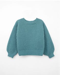 a green sweater on a white background