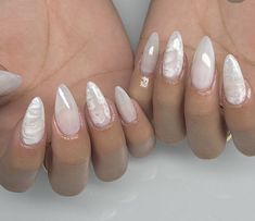 Swan Nails, Classy Nail Designs, Nails Today, Nail Ring, White Swan, Elegant Nails, Classy Nails