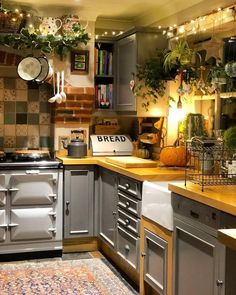 a kitchen filled with lots of counter top space