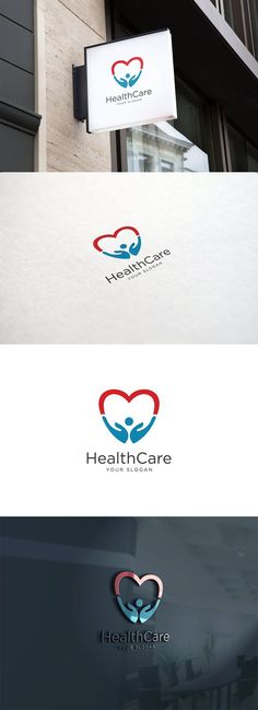 the logo for health care is shown here