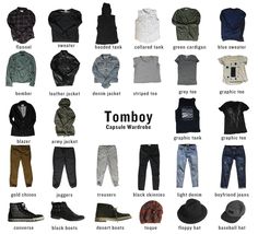 Tomboy Capsule Wardrobe, Style Tomboy, Tomboy Stil, Looks Hippie, Lesbian Outfits, Tomboy Look, Lesbian Fashion, Tomboy Chic, Queer Fashion