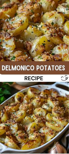 Delmonico Potatoes Recipe Sunrise Medley Potatoes Recipes, Idahoan Potatoes Recipes, 1000 Layer Potatoes, Delmonico Potatoes Recipes, Different Potato Recipes, Potato Blossom Recipe, Frozen Potato Recipes, Potatoes Delmonico, Dinner Recipes With Potatoes