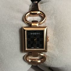 Beautiful Gucci Watch Brand new in box with  warranty card. Gucci Accessories Watches Timeless Gucci Leather Watch, Gucci Timeless Leather Watch, Gucci Timeless Watch With Rectangular Dial, Gucci Timeless Rectangular Dial Watch, Gucci Luxury Gold Watch, Gucci Yellow Gold Watch With Diamond Hour Markers, Gucci Timeless Yellow Gold Watch, Luxury Gold Gucci Watch, Gucci Yellow Gold Formal Watch