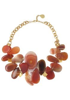 Carnelian 18K Gold Plated African Charms 24K Gold Electroplated Chain Lobster Closure Approx. 18" to 20" Adjustable Made in USA Statement Choker, Hand Bracelet, Coral And Gold, Gold Statement Necklace, Dainty Bracelets, Silver Shop, Gold Accent, Cuff Earrings, Cuff Bangles