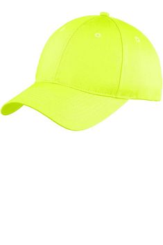 Port & Company ® Six-Panel Unstructured Twill Cap. C914 - NEON YELLOW - OSFA | Port & Company Six-Panel Unstructured Twill Cap in Neon Yellow Size OSFA | Cotton Summer Visor, Fedora Hat Men, Personalized Hats, Custom Caps, Yellow Hat, Childrens Hats, Toddler Hat, Boy Hat, Kids Hats