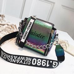 Free U.S. shipping. Style:  , color:Multicolor, suite for season：Summer, Autumn ，Anniversary, Going out, Hanging out, School, Material PU, Women's Holographic Shoulder Bag with Chains Summer Multicolor Shoulder Bag With Chain Strap, Trendy Summer Party Shoulder Bag, Summer Multicolor Bags With Chain Strap, Summer Bags With Chain Strap In Multicolor, Black Shoulder Bag With Chain Strap For Summer, Summer Black Shoulder Bag With Chain Strap, Black Chain Strap Bag For Summer, Summer Black Bag With Chain Strap, Tas Lv